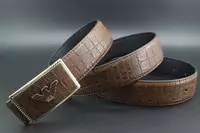 Ceinture emporio armani 2017 automne hiver crocodile pattern coffee